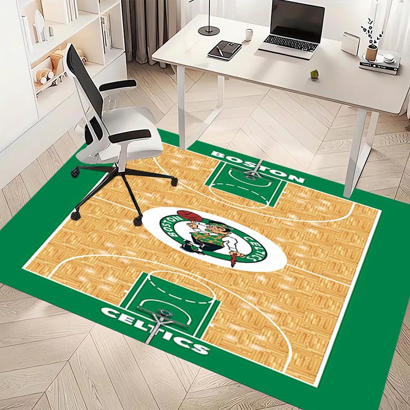 Boston Celtics logo Print Area Rug - Soft,Washable Non-Slip Indoor Mat,Living Room,Home Office Decorative Rug