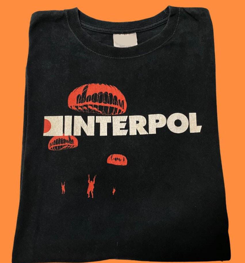 HOT Interpol band t shirt rock band t-shirt cotton black shirt brand new Unisex T-Shirt XXXL