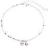 Summer Women's Trendy Light Luxury Minimalist Advanced Beaded Ankle Bracelet with Bells Foot Jewelry Anklet