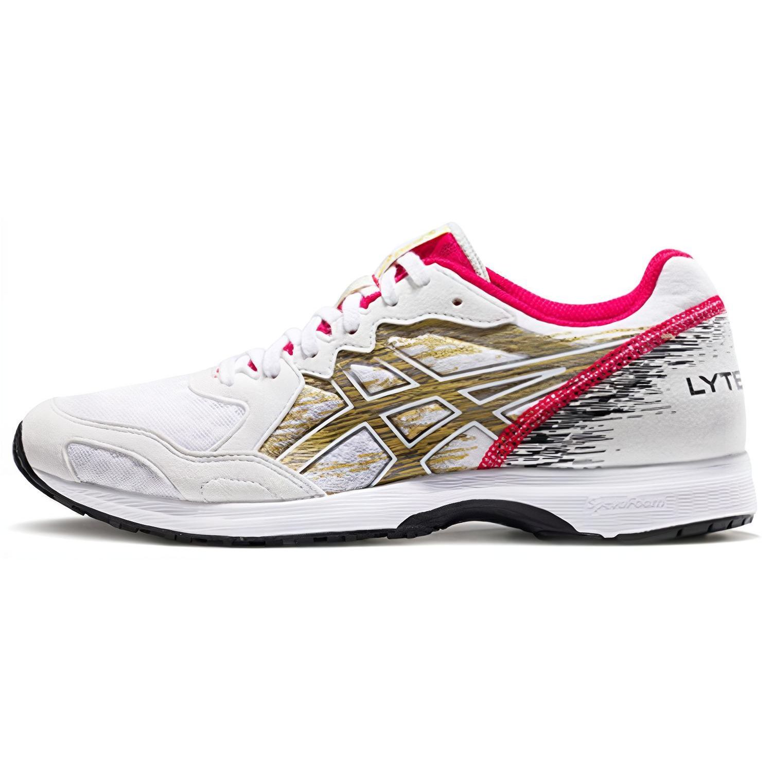 

Asics Lyte Racer Удобная Универсальная Ткань Синтетическая Кожа Низкий Верх Кроссовки для Бега Женские Кроссовки Белые 1012A159-100 35.5