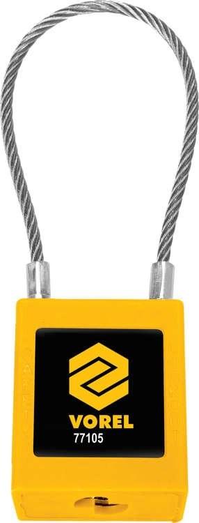 NYLON COATED PADLOCK WITH CABLE 77105 VOREL