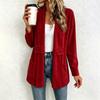 Women's Casual Double Breasted Corduroy Cardigan Mid Length Relaxed Fit Versatile