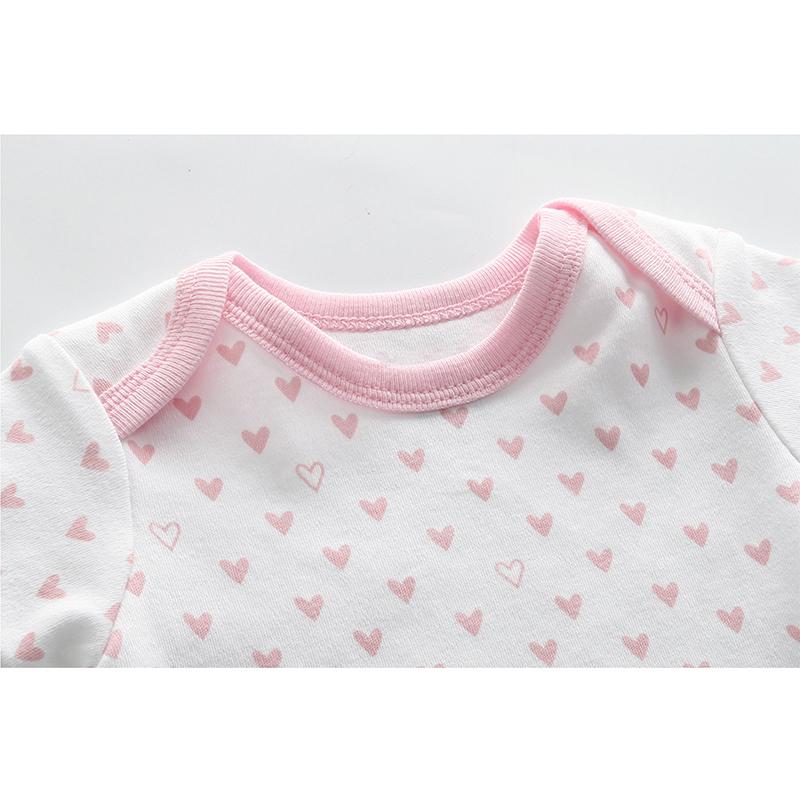 Kiddiezoom 5 Pcs Fashion Baby Boys Girls Bodysuits 100%Cotton Soft Newborn Clothes