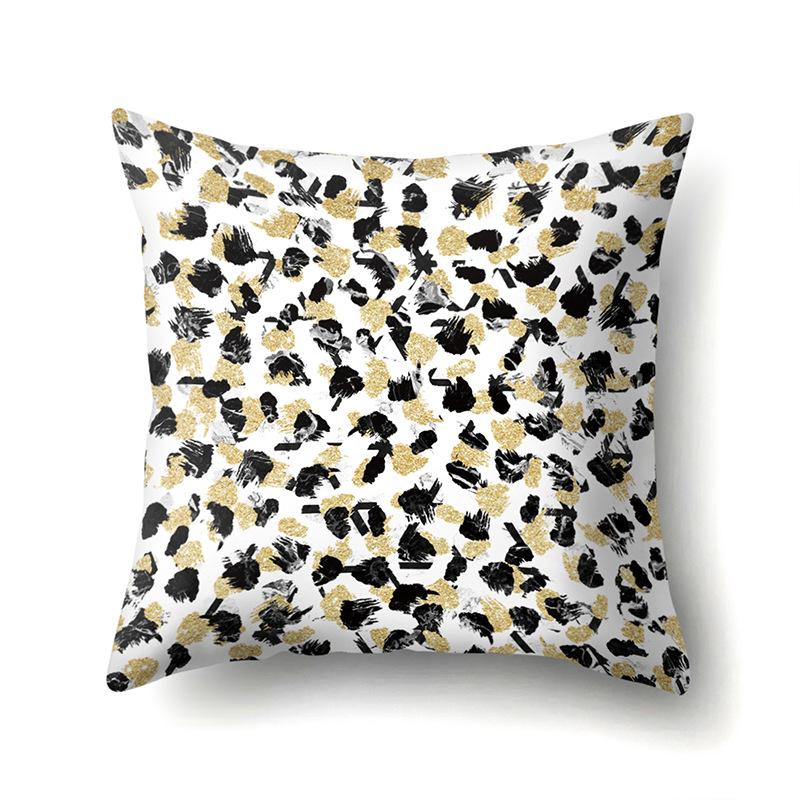 Polyester Pillow Case Automobile Decoration Home Printed Pillow Case Waist Cushion Cover Car Cushion Head Cushion Cover