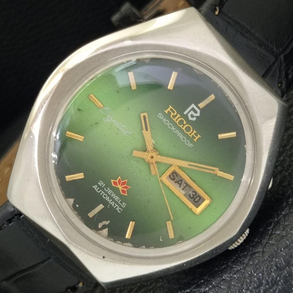 

JAPAN VINTAGE RICOH R31 AUTOMATIC MENS ORIGINAL DIAL WATCH a703534-1 R213d-a703534