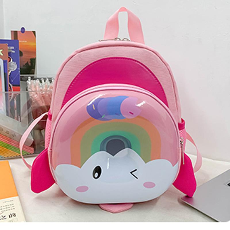 

Print Elephant Rainbow Kids Animal Backpack Breathable Nylon Schoolbag Cute Gift рожевий