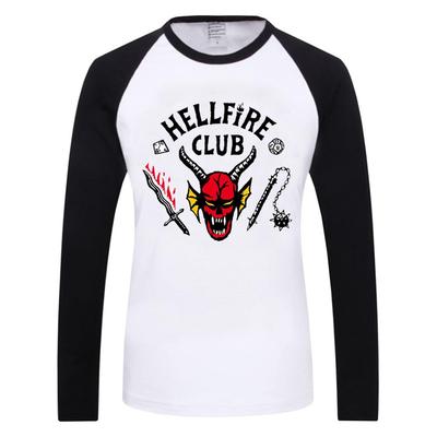 The Hellfires Dustin T-Shirt Wild Devil Style Printed Long Sleeve T Shirt