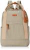 Tora Women's Wrinkle Nylon BCow Leather Backpack, Light Gray (LGY), One Size Fits All