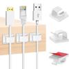 Adhesive Cable Clips for Cable Management - Strong Hold for Desktops & Walls