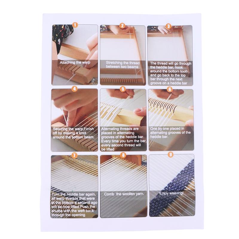 Wooden Multi-Craft Weaving Loom Set Warp ?Frame ?Loom Heddle Bar For Weave Board Weaver Tapestry Kids Beginner