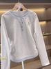 Girls Faux Two Piece Long Sleeve T Shirt Spring Autumn Casual Round Neck Top For Big Kids Students
