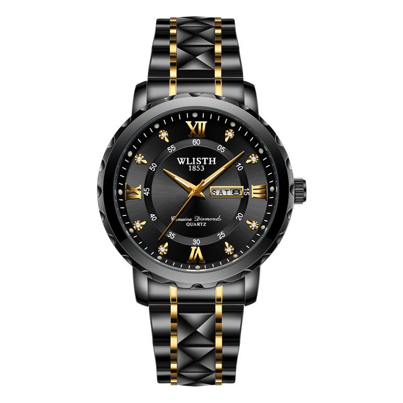 Top Brand New Waterproof Men's Watch Double Calendar Quartz Wrist Watch