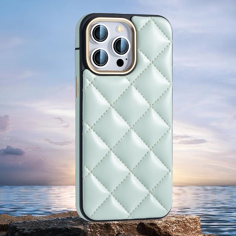 Quilted Leather iPhone 12 - 16 Case - Stylish, Protective & Multiple Colors!