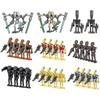 28 Peças Soldados de Batalha Minifiguras, Generais e Droides Com Kit de Armas Conjunto, Blocos de Construção Figuras Brinquedo Presente para Crianças