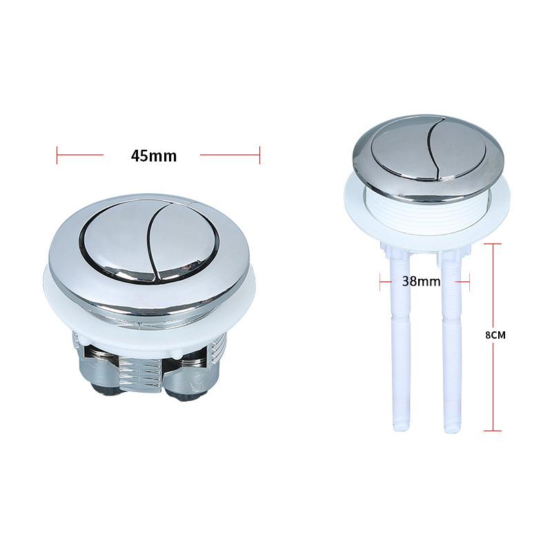 

38/48/58MM Dual Push Button Universal Flush Toilet Seat Water Tank Cover Button Double Rods Bathroom Toilet Switch Accessories