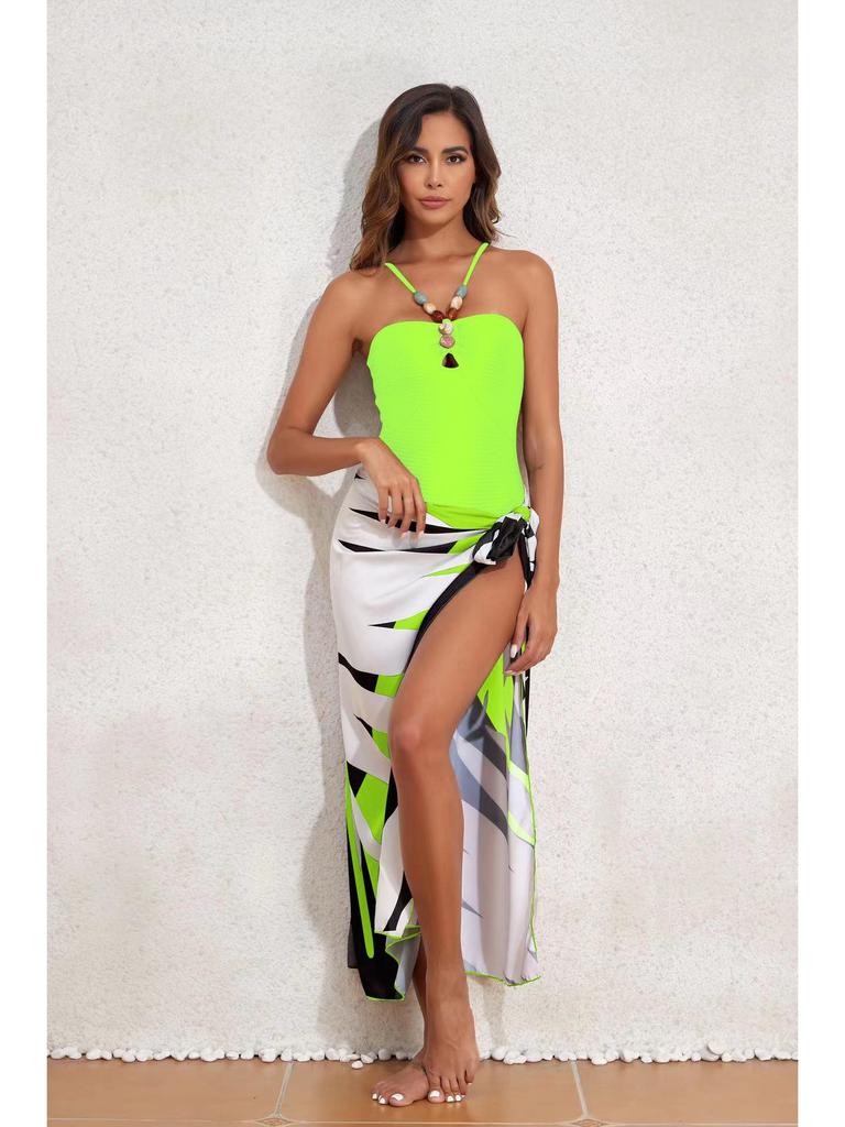 2024 Women's One-Piece Swimsuit: Slimming, Sexy, Sun Protection, Belly Covering, Gauze Skirt Bikini Set