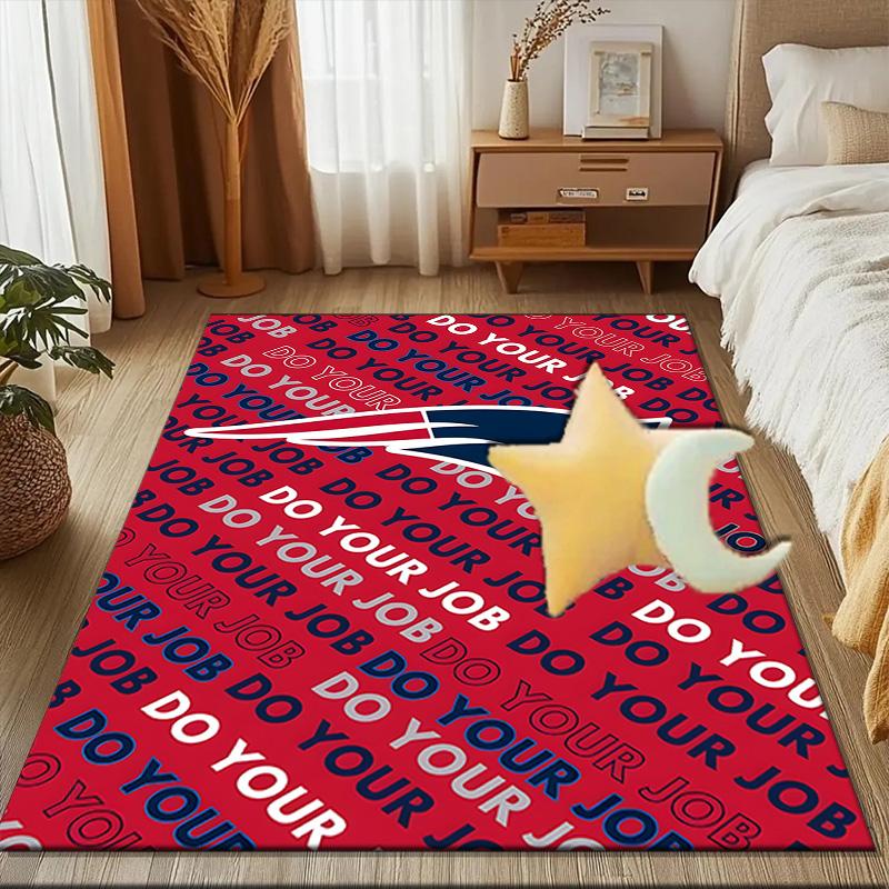 Patriots Team Spirit Rug Game Carpet, Floor Mat for Bedroom Living Room Entryway Rug, Home Decor Idea Gift for Christmas Birthday