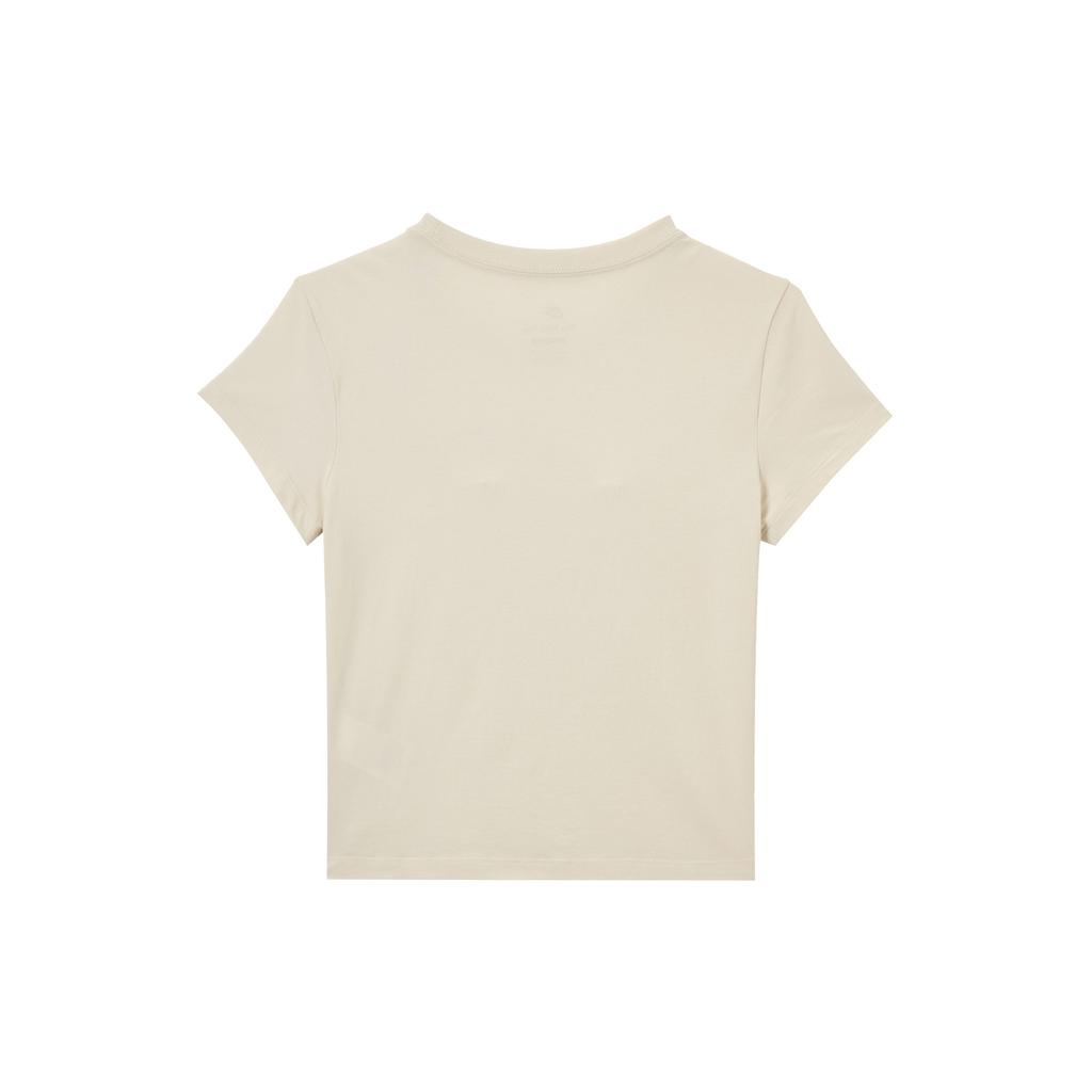Nike Sportswear Chill Knit Simple Fashion Breathable Versatile Classic Short Sleeve Regular T-Shirt Women Tops Light-Taupe HF9723104