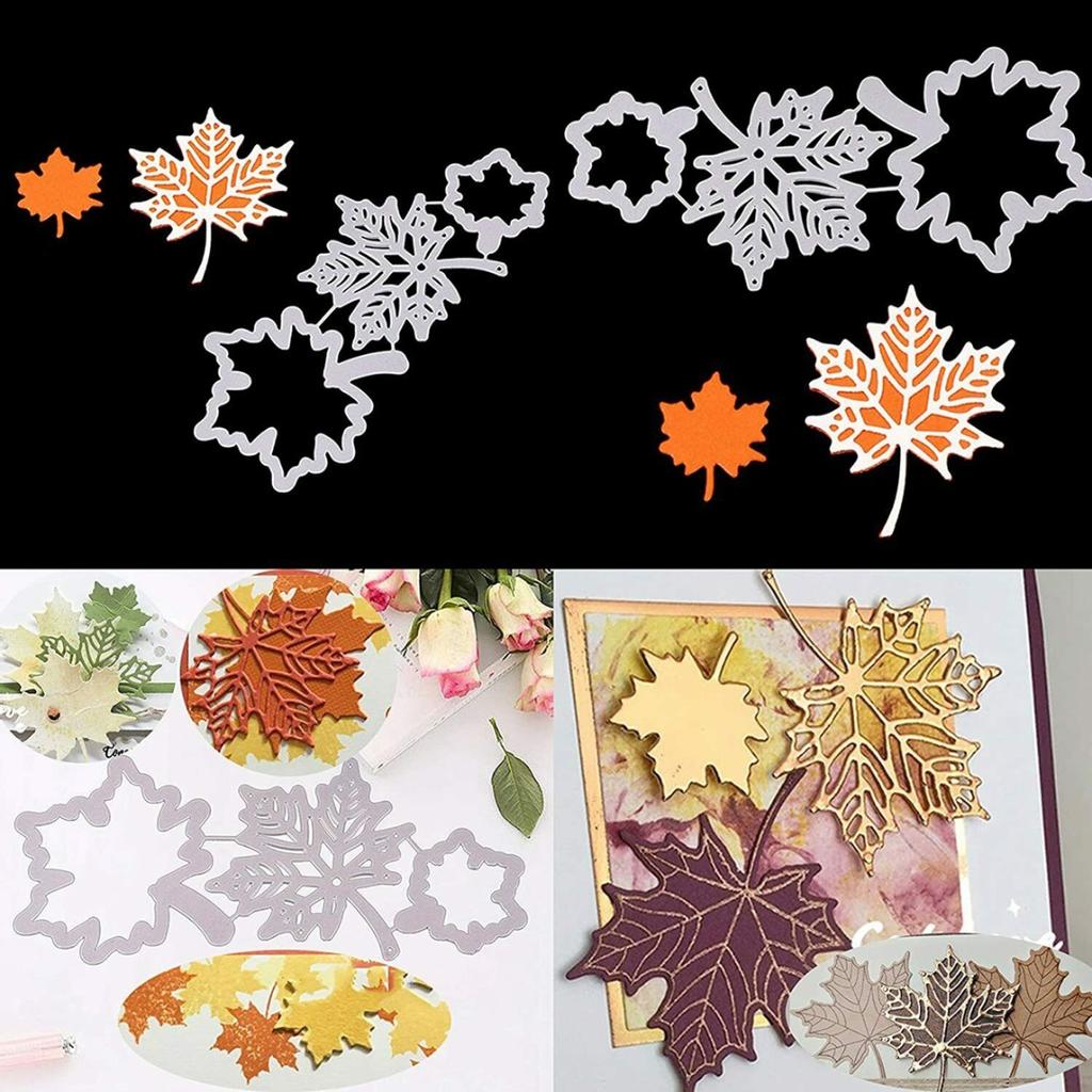 New 3pcs Maple Leaf Metal Cutting Dies Stencil Scrapbooking Card Embossing DIY