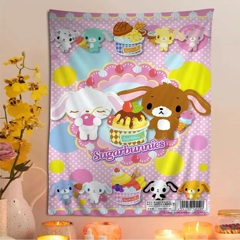 Sugarbunnies Anime Tapestry Tarot Hippie Large Dorm Home Wall Decor 74x94cm(29x37in)