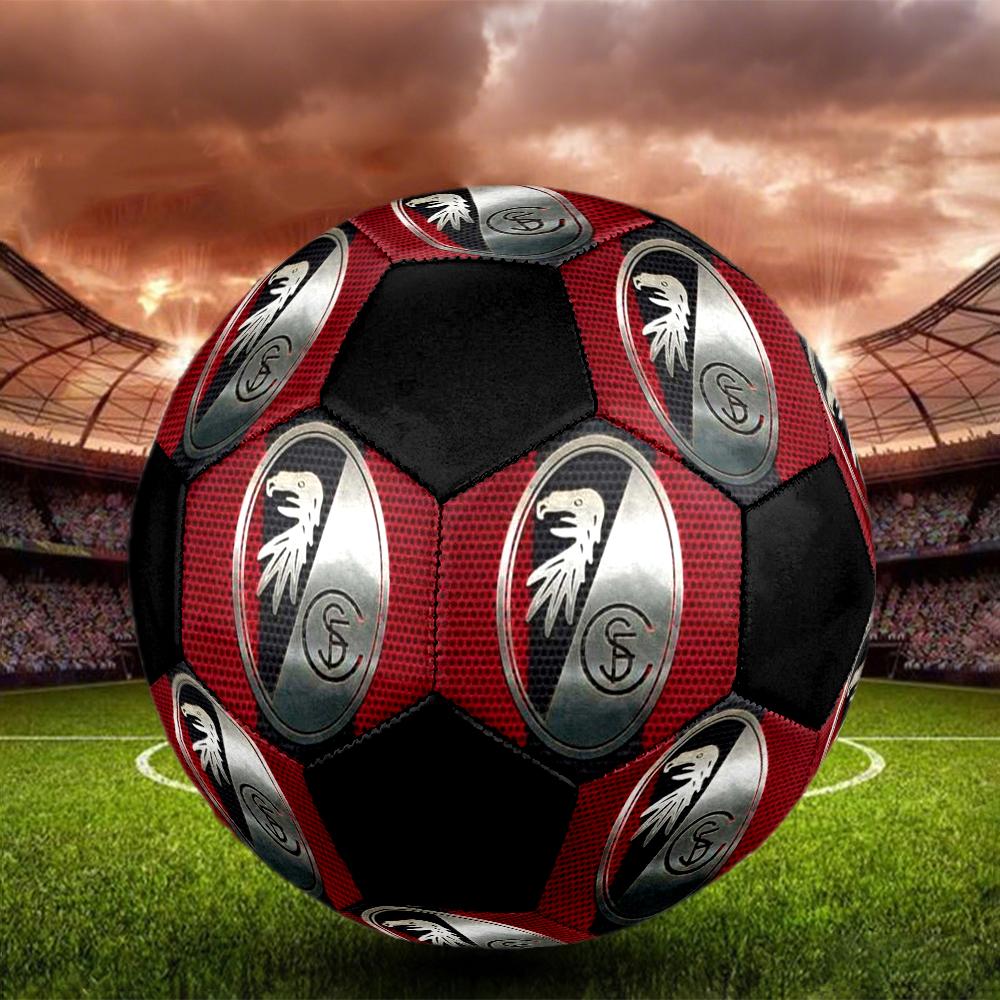 SC Freiburg Indoor Soccer Ball Colorful Machine Stitched PVC Size 5 Team Training Competition Ready Durable High-Bounce Cool Sports Gift