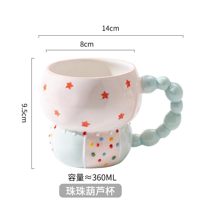 Creative Ceramic Color Coffee Cup Household Kitchen Milk Coffee Tea Fruit Juice Oat Water Cup Accessory Drinkware Gift 2025 New