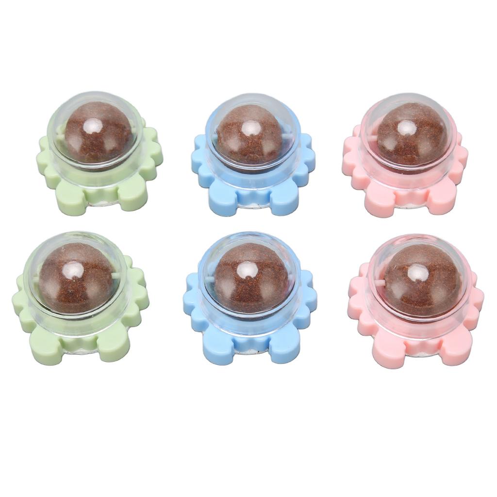 6 Stück Katzenminze Ball Spielzeug Zahnreinigung Schleifen Interaktiv Langeweile Abbau Klebende Katze Leckball