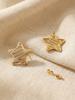 Vintage Gold Earrings For Women Cute Geometric Gold Plated Stainless Steel Trendy Colorful Summer Starfish Stud Earrings