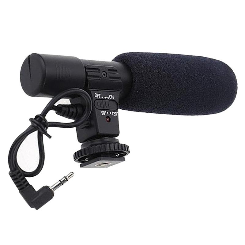 Stereo Camera Microphone Condenser Mic for DSLR Camera DV Camcorder 3.5mm