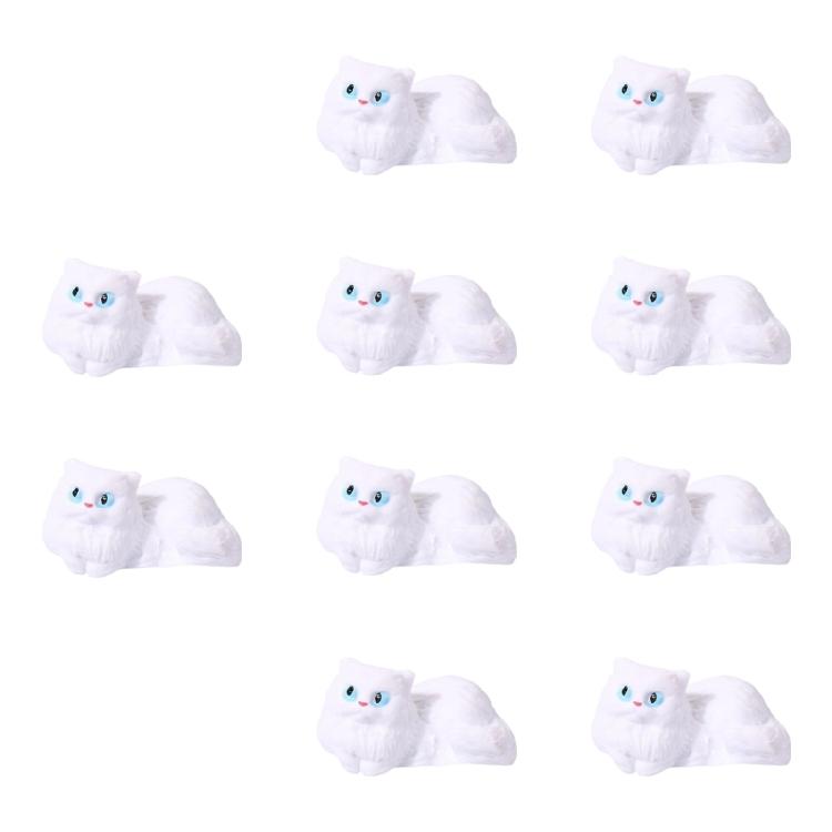 6Pcs Miniature Cats Figurines Resin Animal Ornaments For Desktop Shelf and Computer Monitor Car Dashboard Displays
