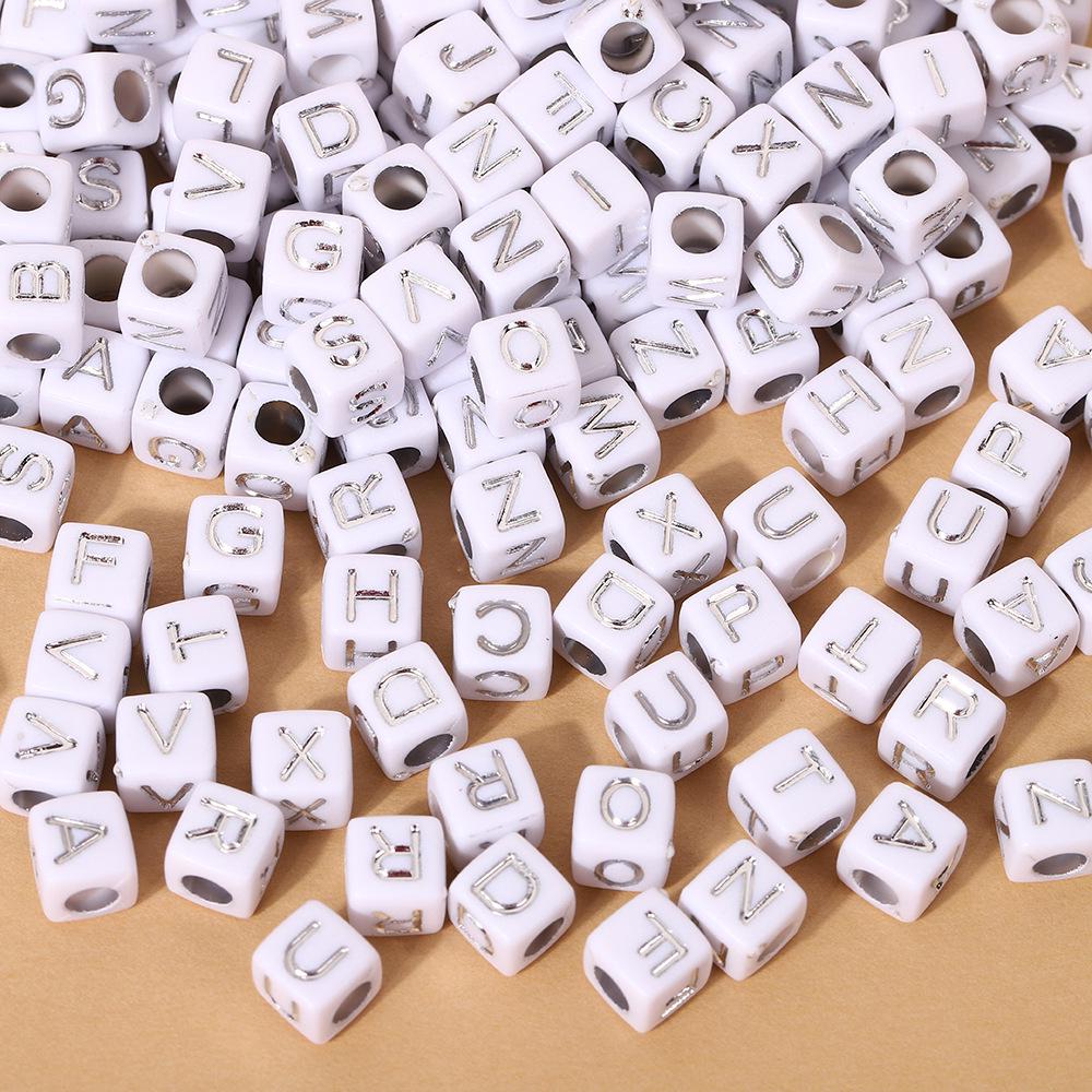 Acrylic Letter Beads for Kids' Jewelry Making – Educational DIY Beading Accessories