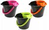 Dark Neon 12L Black Mop Bucket with Wringer