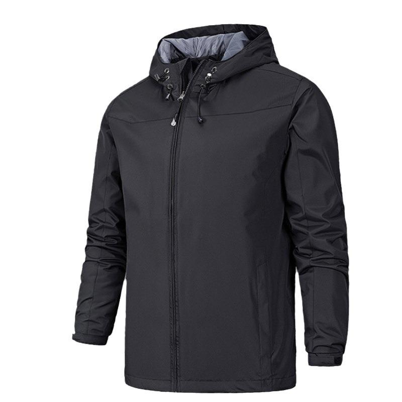 Men's Hooded Sports Jacket: Spring/Autumn Loose Fit, Outdoor Leisure, Windbreaker for Couples