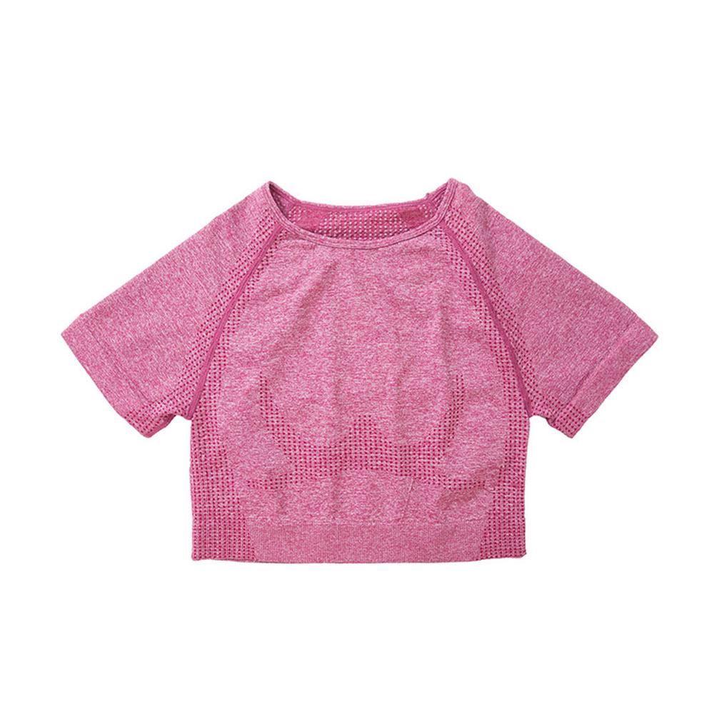 Women's Seamless Short-Sleeve Yoga Suit - Moisture-Wicking, Quick-Dry Fitness T-shirt