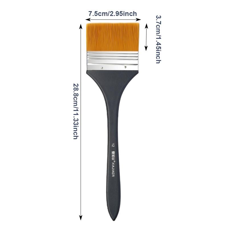 6 Sizes Nylon Hair Wooden Handle Watercolor Paint Brush Pen Learning DIY Oil Acrylic Painting Art Paint Brushes Supplies
