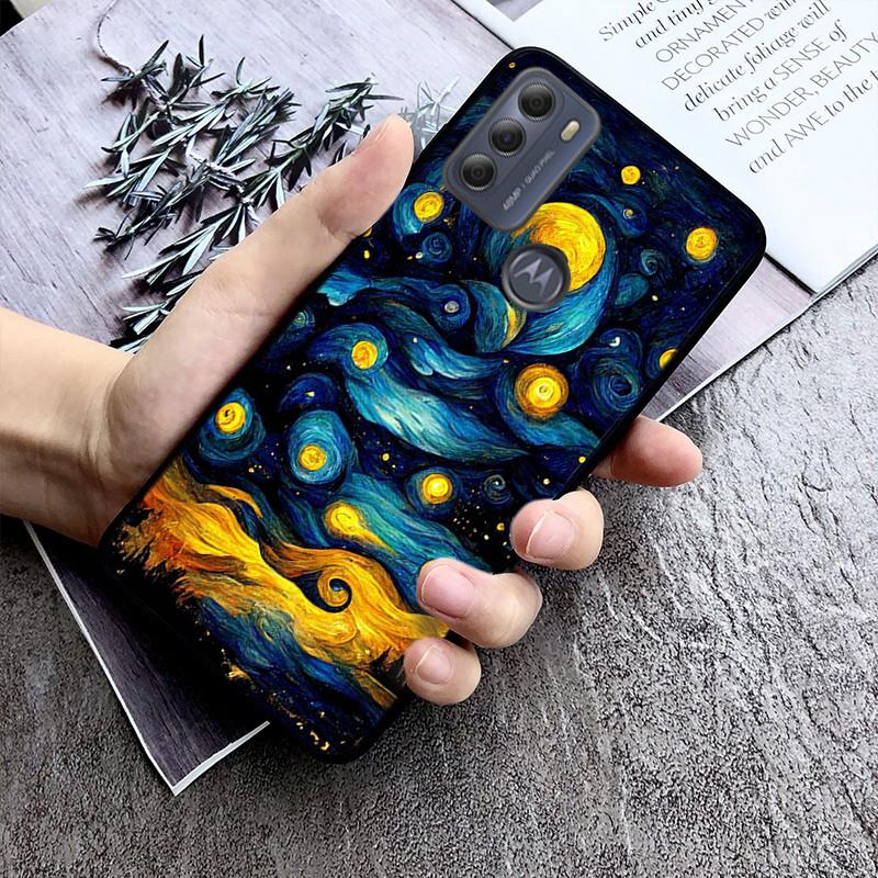 Van Gogh Starry Night Phone Case For Motorola Edge 50 40 Pro 50 40 30 Ultra Neo Fusion Moto G84 G54 G24 G53 G72 G60