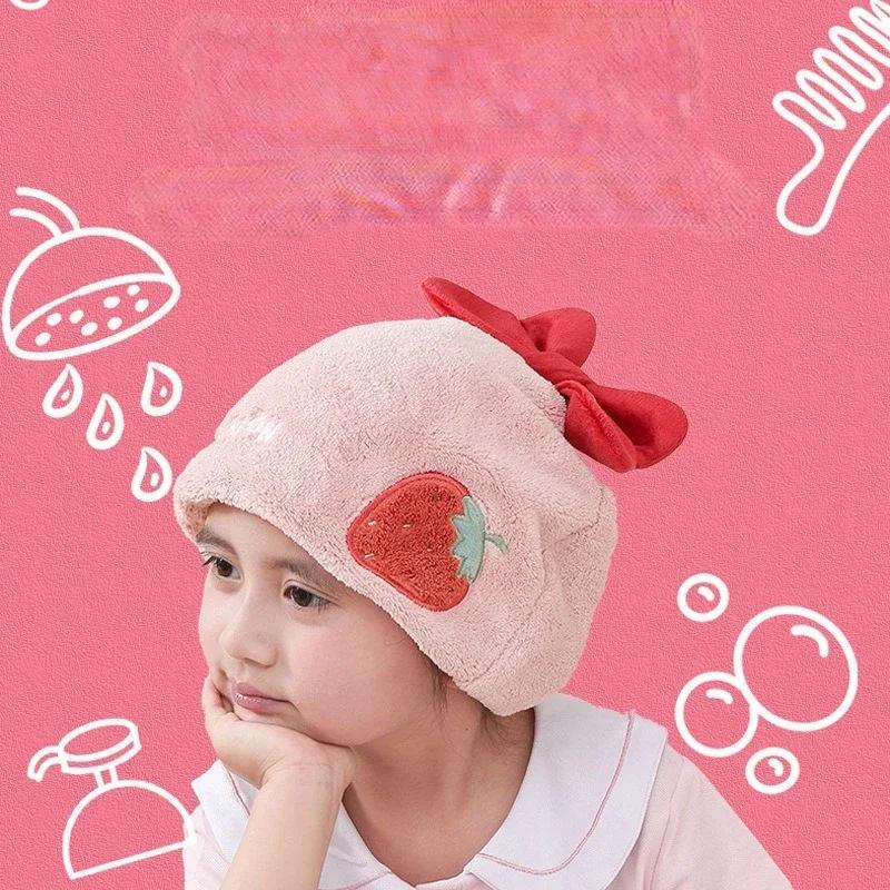 Cute Cartoon Animal Child Hair Towel Cap Drying Hat Quick-dry Microfiber Super Absorption Hair Twist  Kid Bath Hat Bathroom