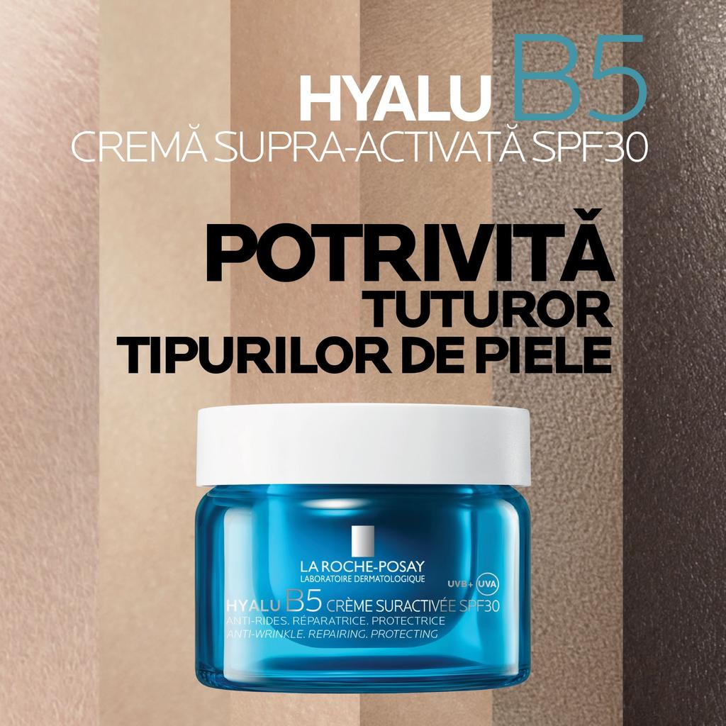 La Roche-Posay Hyalu B5 Anti-Wrinkle Repair Day Cream SPF30 50ml with Hyaluronic Acid & Vitamin B5, Moisturizing & Brightening