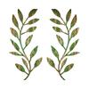 Metal Wrought Iron Leaf Wall Decoration, Vine Olive Branch And Leaf Wall, Living Room Outdoor Decoration Botanical Pattern Home Decoration Plaque