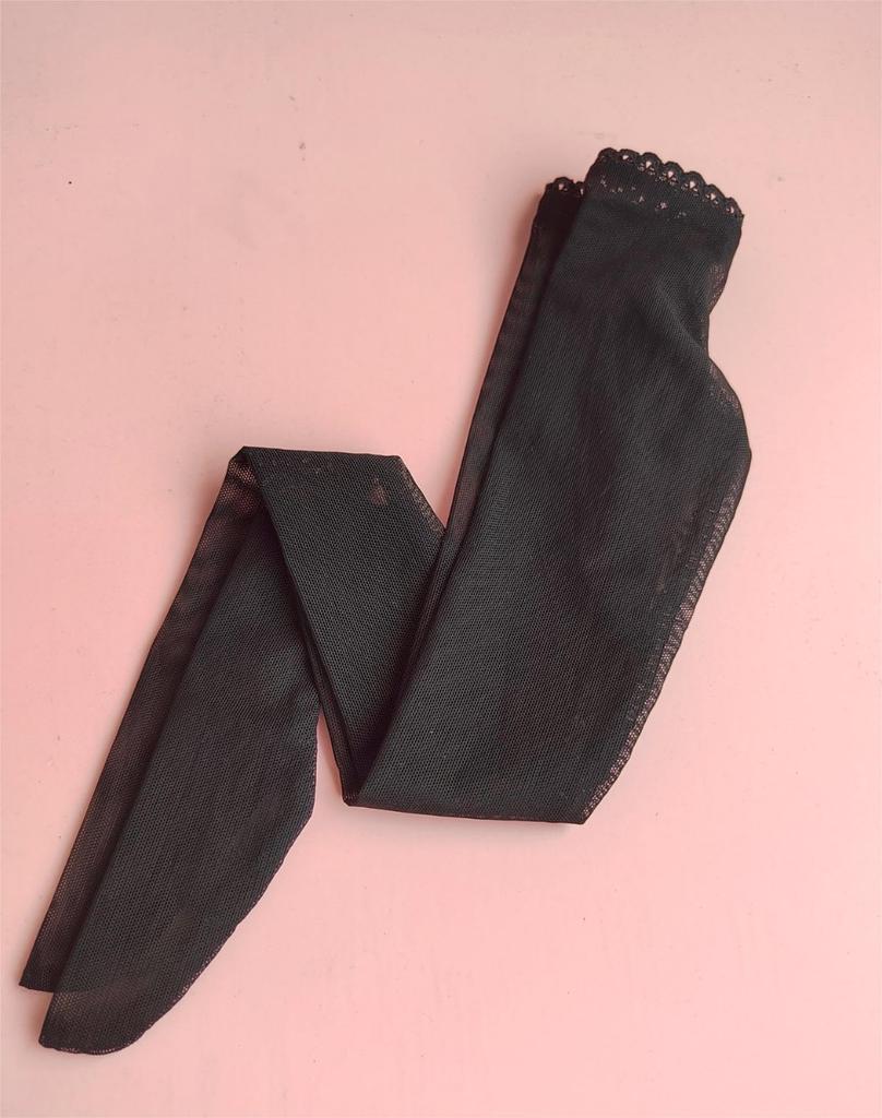 BJD Doll Girl's Costume, Stockings for 13 Dolls, Tights for 3-minute Dolls, White, Black, Wine Red (Black)