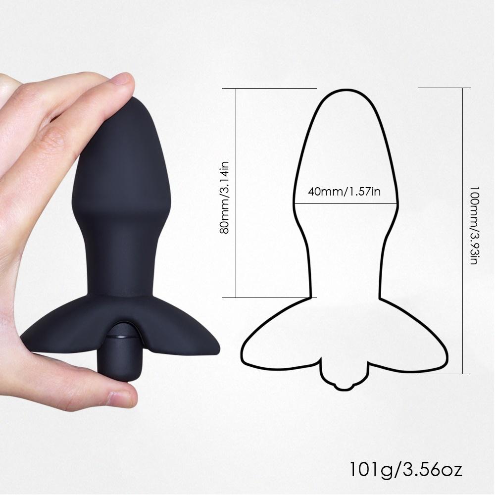 1PC Large Silicone Butt Plug With Vibrator Function Smooth Touch Anal Plug Sex Toys for Women/ Men