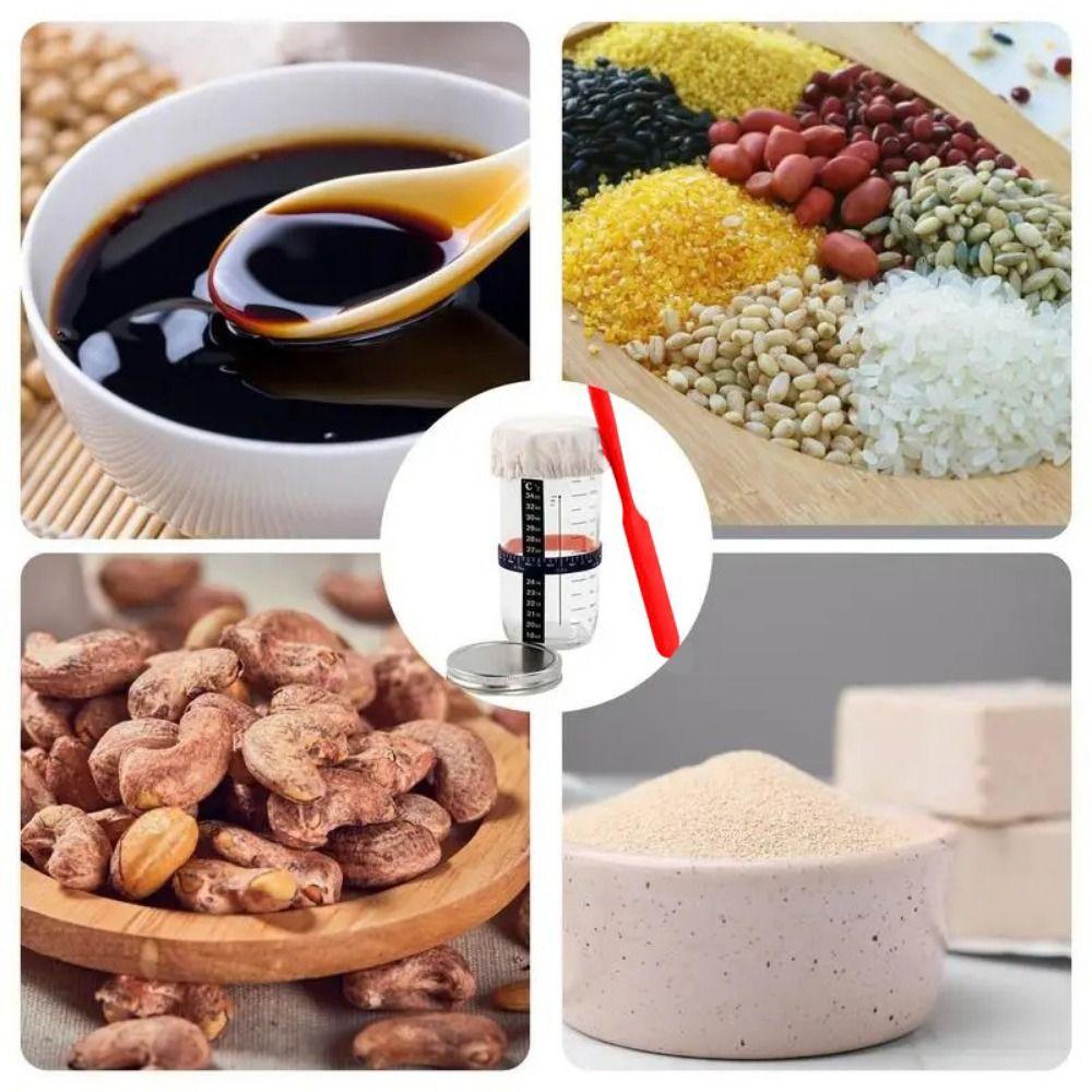 Reusable Sourdough Starter Jar Kit Heat Resistant Sour Dough Starter Culture Jars  Caviar