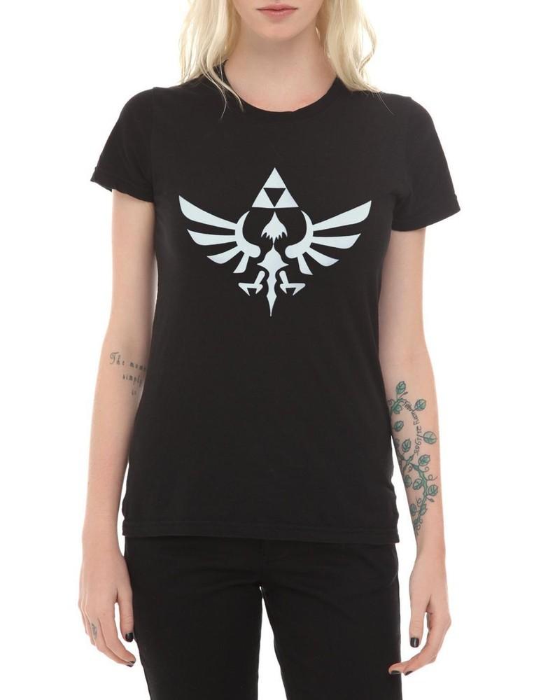 

The Legend Of Zelda Juniors Triumphant Triforce Emblem Black Shirt S
