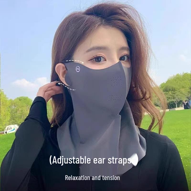 2025 Women's Full Face Anti-UV Sunshade Veil Mask for Summer Driving and Neck Protection