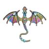 Winged Dragon Brooch Retro Colorful Dragon Brooch Pin Decorative Alloy Lapel Pin Clothes Accessory for Backpack Hats Jackets Decoration