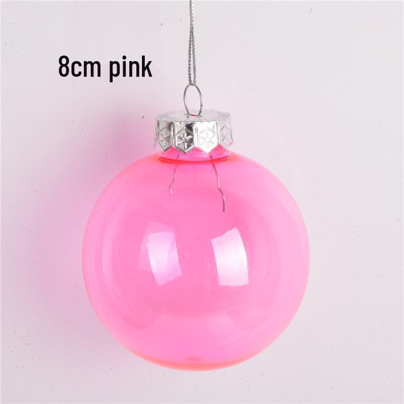 Acrylic Feather Transparent Christmas Ornament Ball