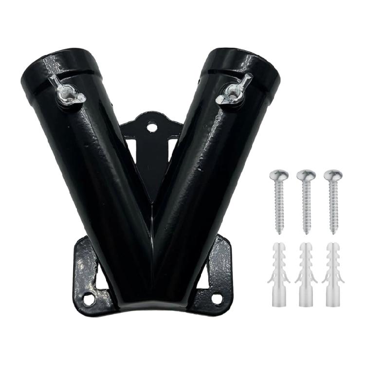 Multifuntional Double Hole Flag Poles Bracket Designed for High Wind Areas Metal Construction for Long Lasting Use