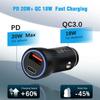 USB Cigarette Lighter Car Charger PD&QC Charger for IPhone PD 30W Quick Charge QC 18W Fast Charger  Mini Car Charger with IPhone Samsung Galaxy