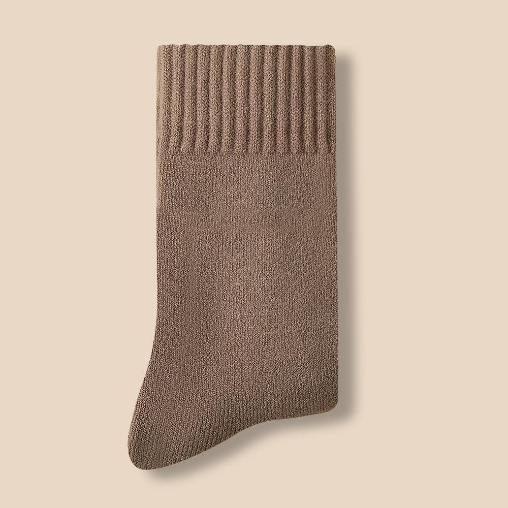 Women's Autumn and Winter Plush Thickened Warm Heat Storage Sweat Absorption Mid Calf Socks