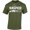 Unique Design Sniper One Shot One Kill Tshirt Cotton Short Sleeve Men Tee New Streetwear Casual Camisetas Comfortable Adult Tops
